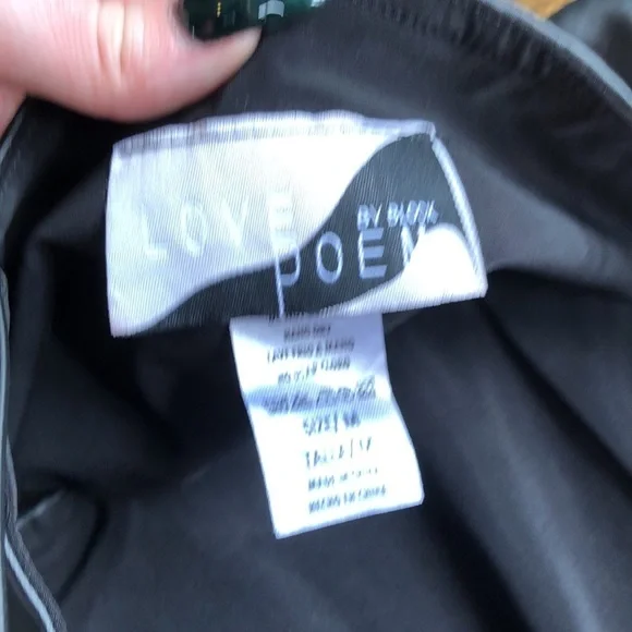 Black Faux Leather Stretch Spaghetti Strap Tube Top Crop Top - Picture 5 of 5